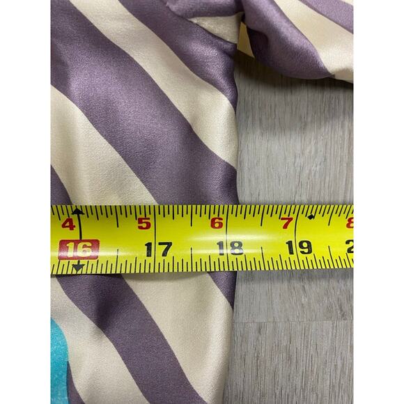 Flora Kung Floral Sign Silk Dress Kimono Multicolor Size 4 Neiman Marcus A000467 - Picture 4 of 6